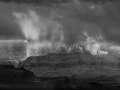 Grand Canyon in Arizona in United States in black and white