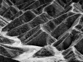 Death Valley in California in United States in black and white