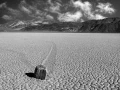 Death Valley in California in United States in black and white