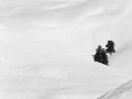Snowy landscape of yellowstone in winter.