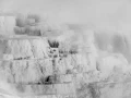 Paysage enneigé du Yellowstone en hiver.