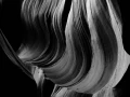 Antelope Canyon en noir et blanc.