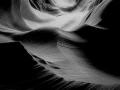 Antelope Canyon en noir et blanc.