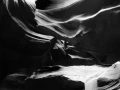 Antelope Canyon en noir et blanc.