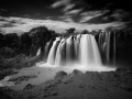 Cascade de Tana (Source du Nil Bleu) en Ethiopie en noir et blan