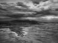 Canyonlands Island in the Sky en Utah en noir et blanc.