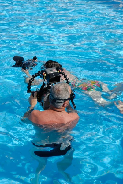 Ambiance des stages photo sous-marine avec Amar Guillen, Photogr
