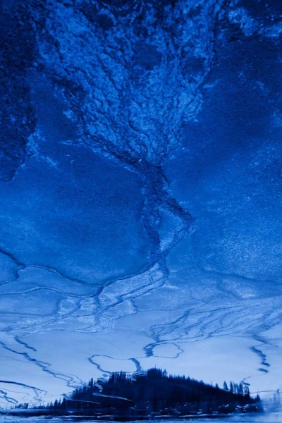 Photo conceptuelle au Yellowstone - Reflection sur l'eau
