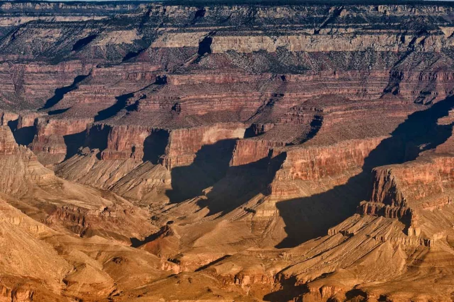 La rive sud du Grand Canyon dans l'état de l'Arizona aux Etats-