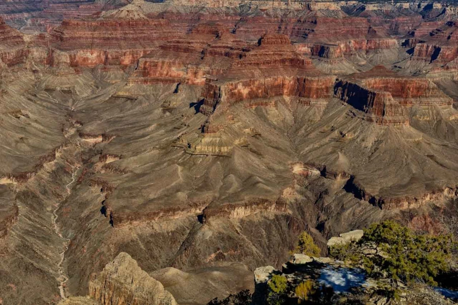 La rive sud du Grand Canyon dans l'état de l'Arizona aux Etats-