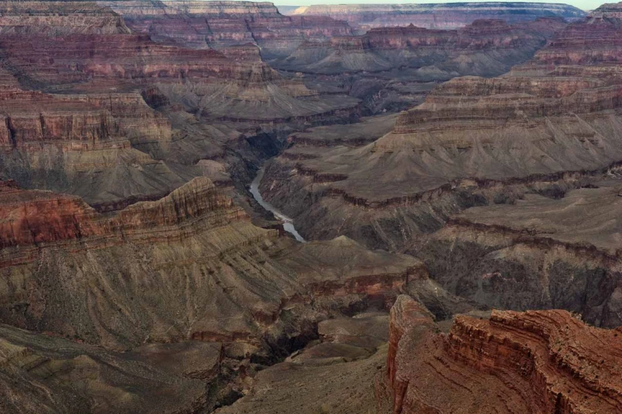 La rive sud du Grand Canyon dans l'état de l'Arizona aux Etats-