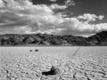 Les pierres qui bougent de Race Track Playa dans la Vallée de la Mort.