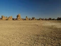 Paysage de Lac Abbé à Djibouti.