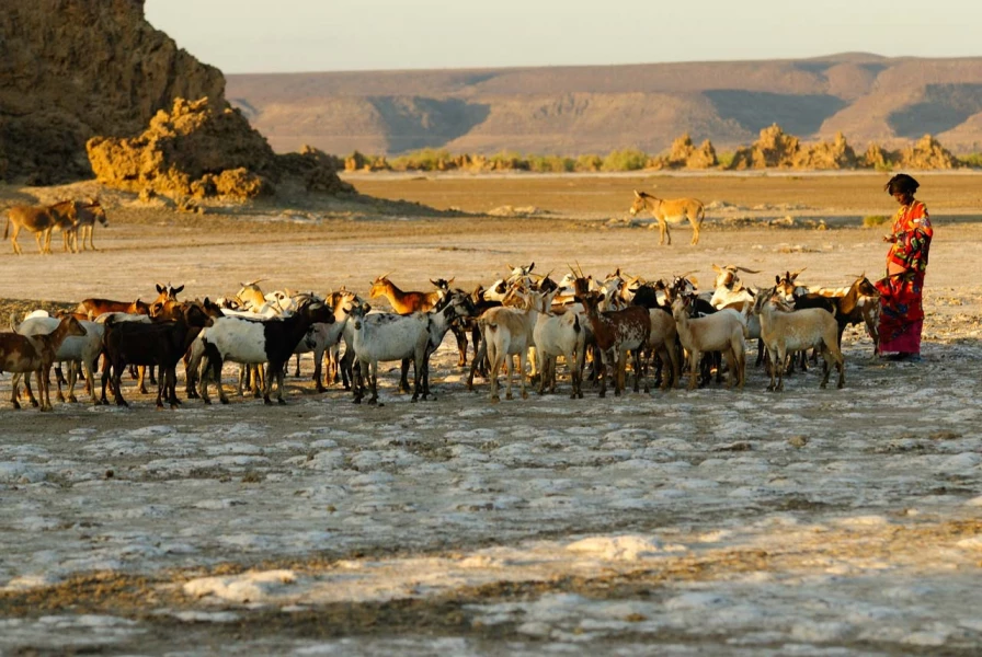 Landscape of Lac Abbé in Djibouti.