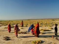 Paysage de Lac Abbé à Djibouti.