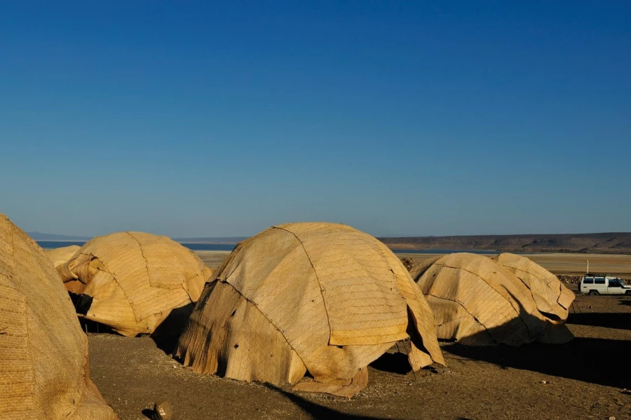 Paysage de Lac Abbé à Djibouti.