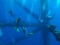 Plonger sur une plateforme pétrolière dans le Golfe du Mexique au Texas