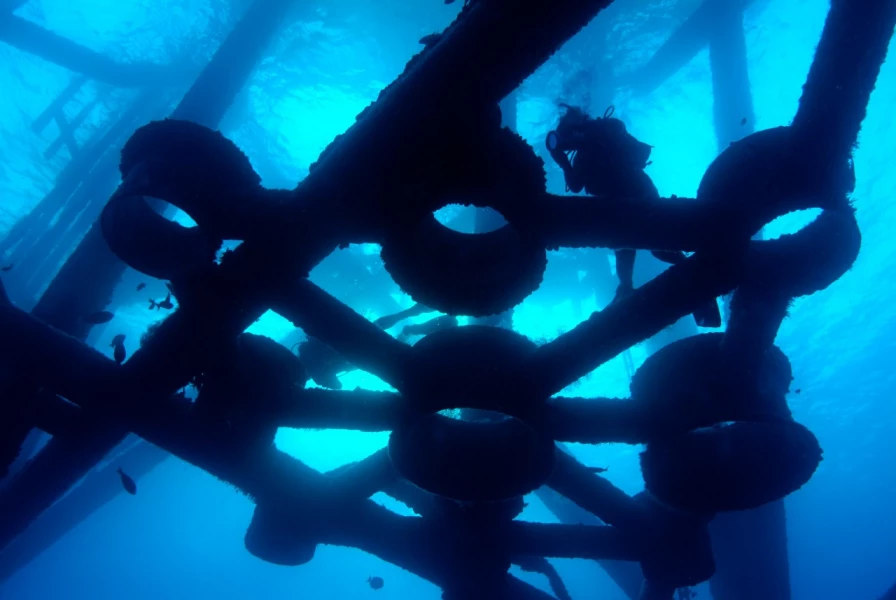 Plonger sur une plateforme pétrolière dans le Golfe du Mexique au Texas
