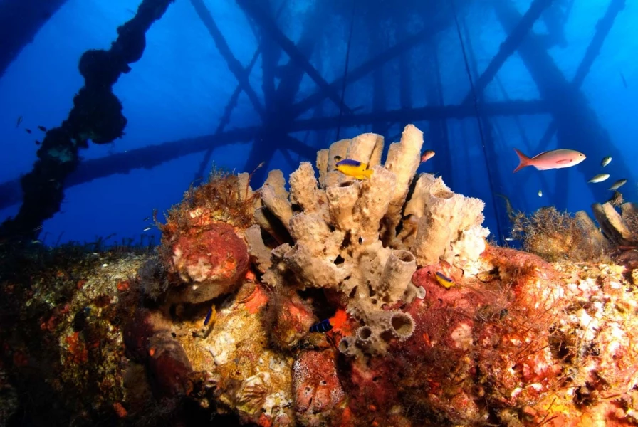 Plonger sur une plateforme pétrolière dans le Golfe du Mexique au Texas