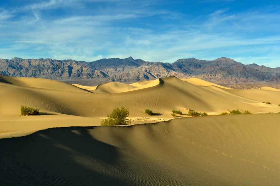 Paysage de la Vallée de la Mort en Californie.