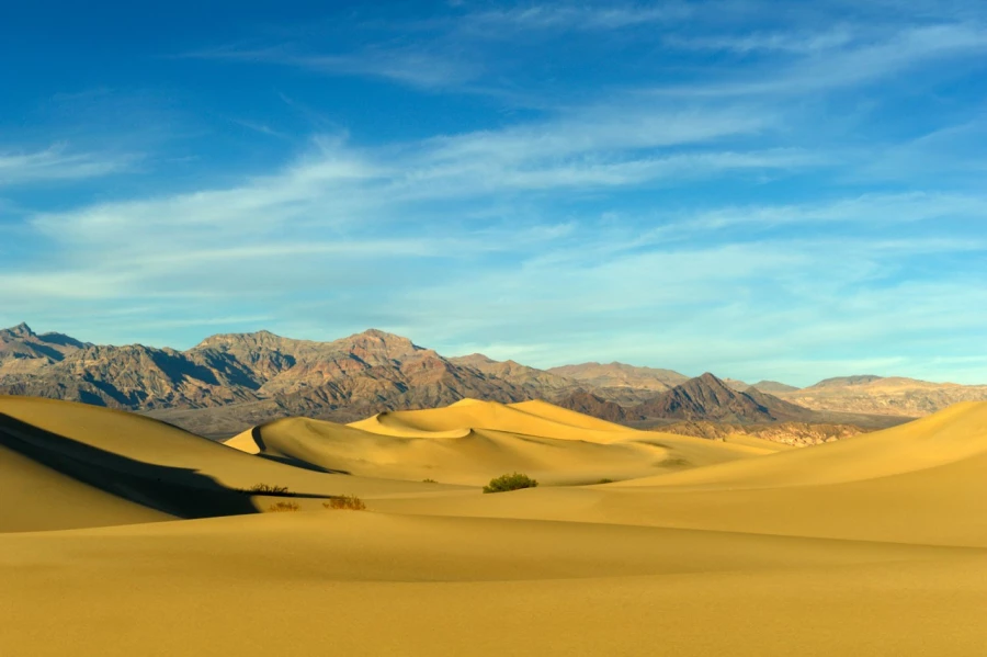 Paysage de la Vallée de la Mort en Californie.