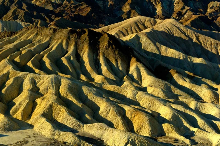 Landscape of Death Valley in California.