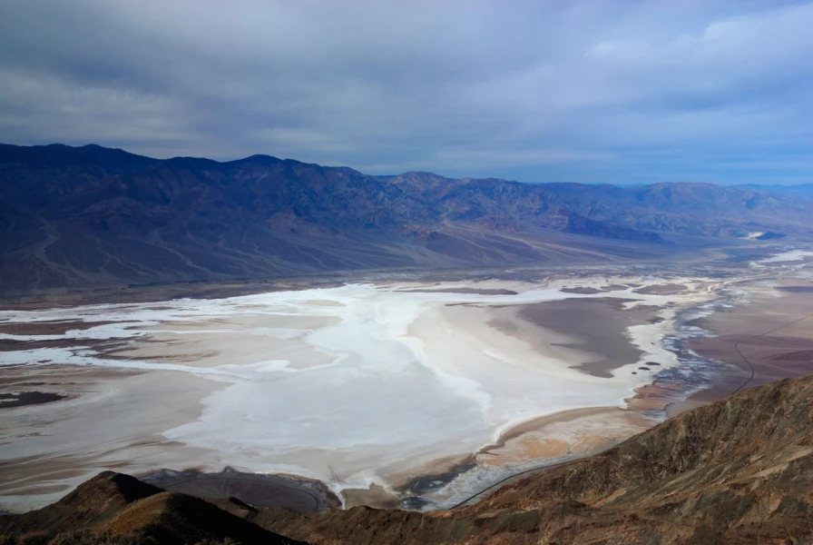 Landscape of Death Valley in California.