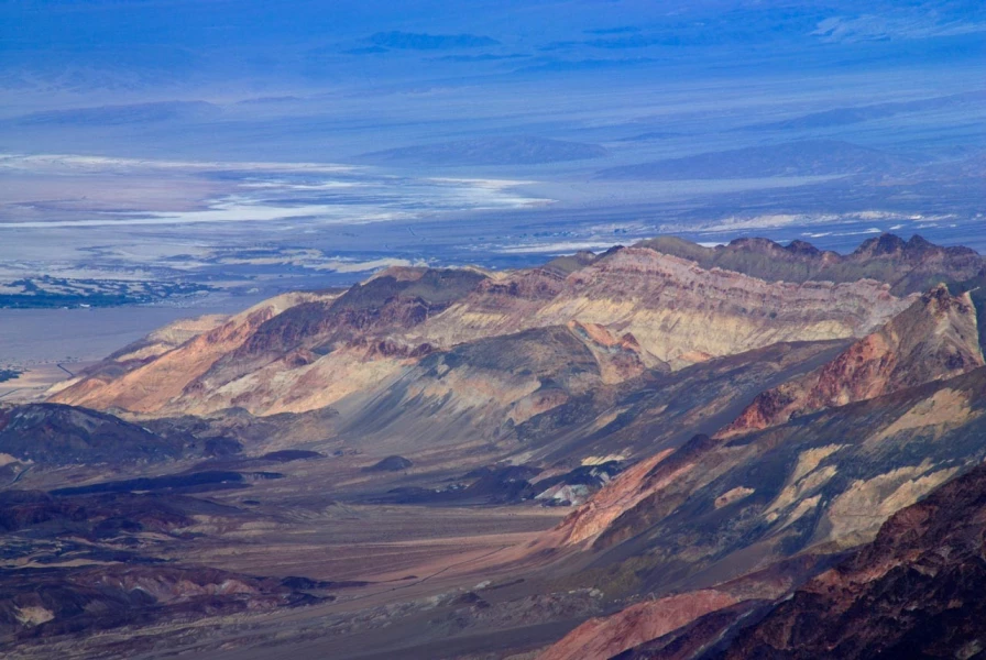 Landscape of Death Valley in California.