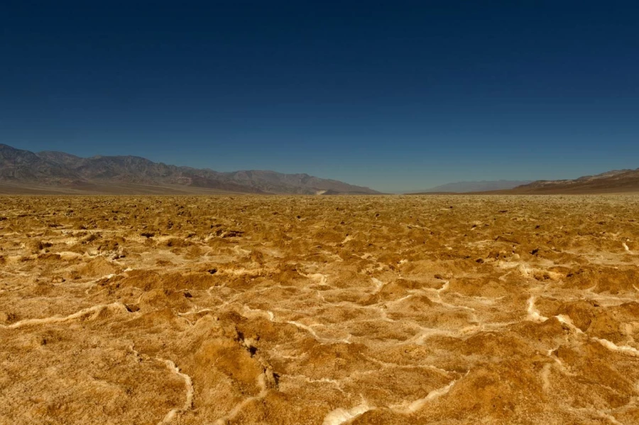 Landscape of Death Valley in California.