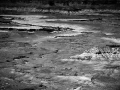 Landscape in black and white of Island in the Sky in the Canyonl