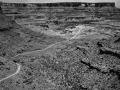 Paysage en noir et blanc de Island in the Sky dans les Canyonlan