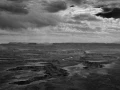 Paysage en noir et blanc de Island in the Sky dans les Canyonlan