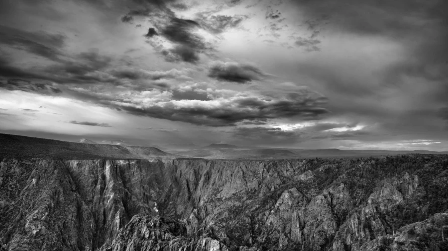 Landscape of Black Canyon nationa l park in Colorado, United Sta
