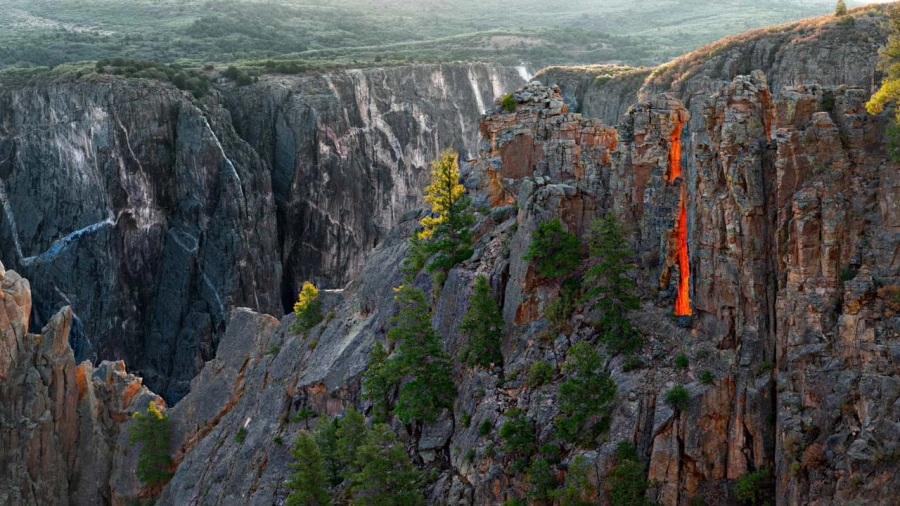 Une langue de dragon dans le parc national de Black Canyon dans 