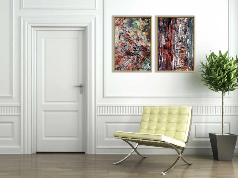 Exemple d'un tirage d'art accroché sur un mur et créé par Ama