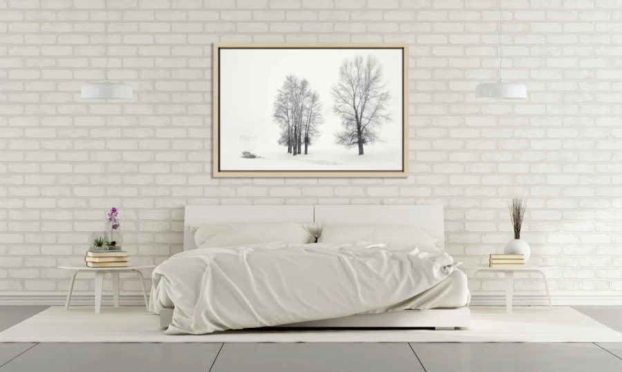 Exemple d'un tirage d'art accroché sur un mur et créé par Ama