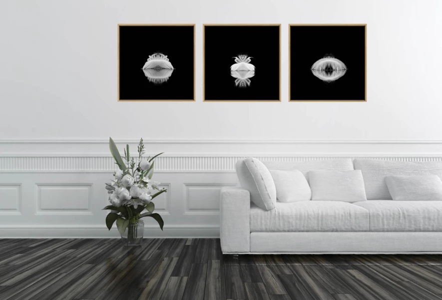 Exemple d'un tirage d'art accroché sur un mur et créé par Ama