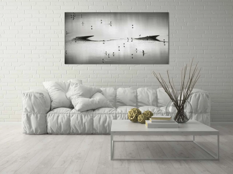 Exemple d'un tirage d'art accroché sur un mur et créé par Ama
