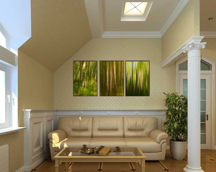 Example of a fine art print hanging on a wall and created by Ama