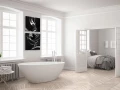 Example of a fine art print hanging on a wall and created by Ama