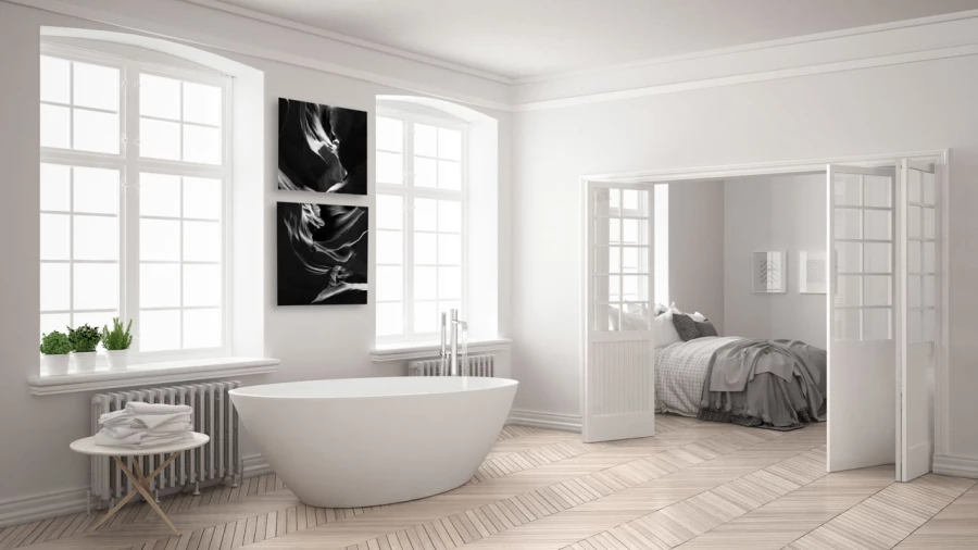 Example of a fine art print hanging on a wall and created by Ama
