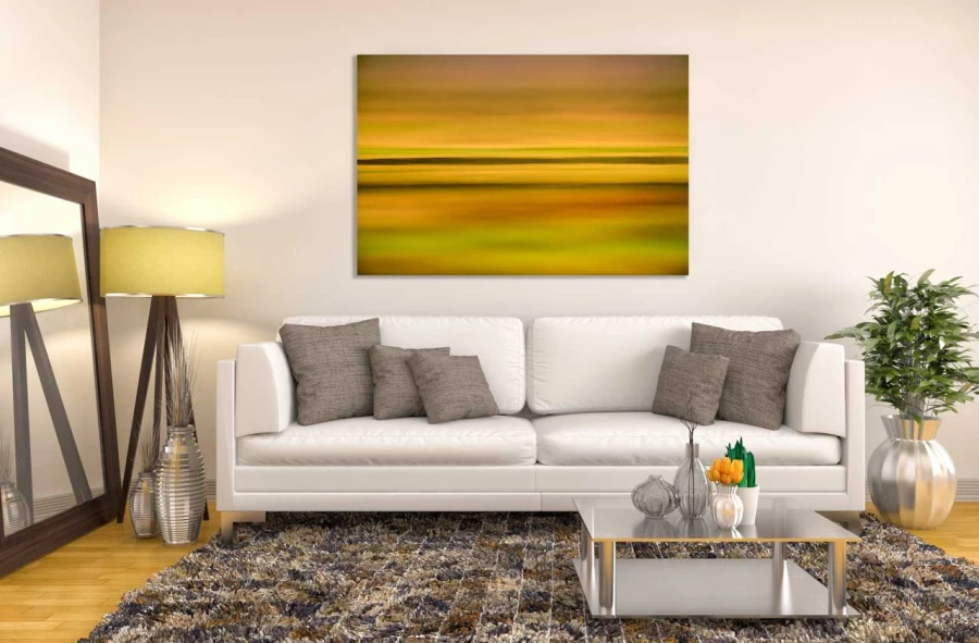 Example of a fine art print hanging on a wall and created by Ama