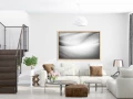 Example of a fine art print hanging on a wall and created by Ama
