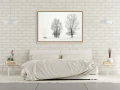 Example of a fine art print hanging on a wall and created by Ama