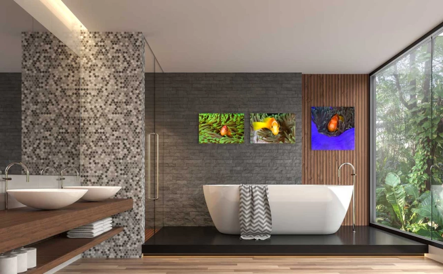 Example of a fine art print hanging on a wall and created by Ama