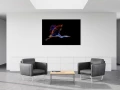 Example of a fine art print hanging on a wall and created by Ama