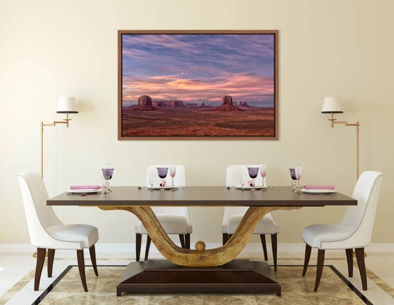 Example of a fine art print hanging on a wall and created by Ama