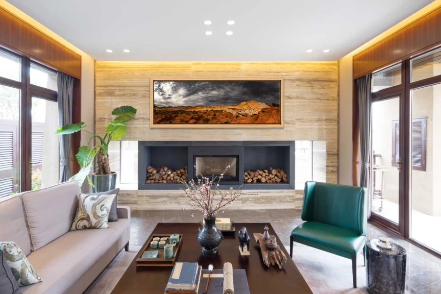 Example of a fine art print hanging on a wall and created by Ama