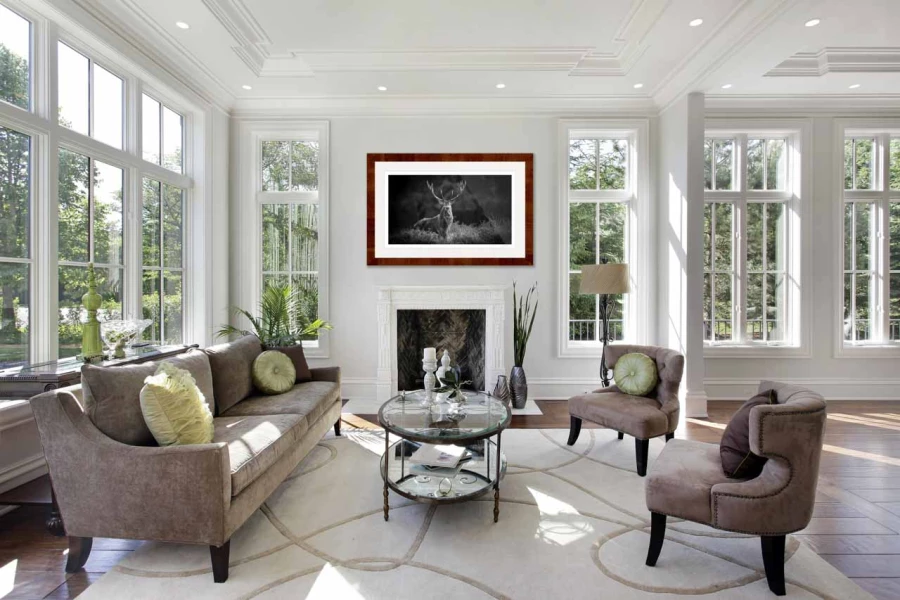 Example of a fine art print hanging on a wall and created by Ama