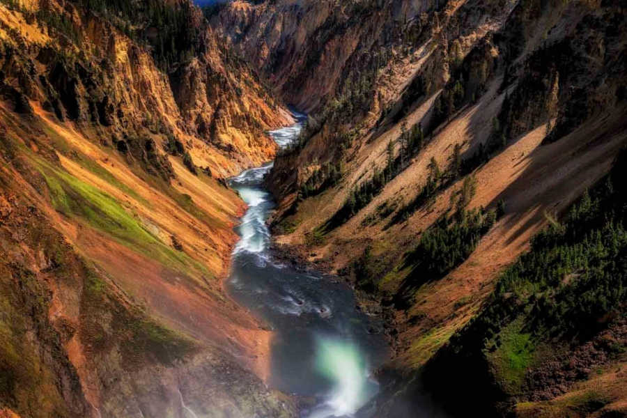 05 paysage du yellowstone en couleur